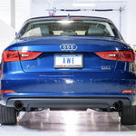 AWE Tuning Audi 8V A3 Touring Edition Exhaust - Dual Outlet Chrome Silver 90 mm Tips