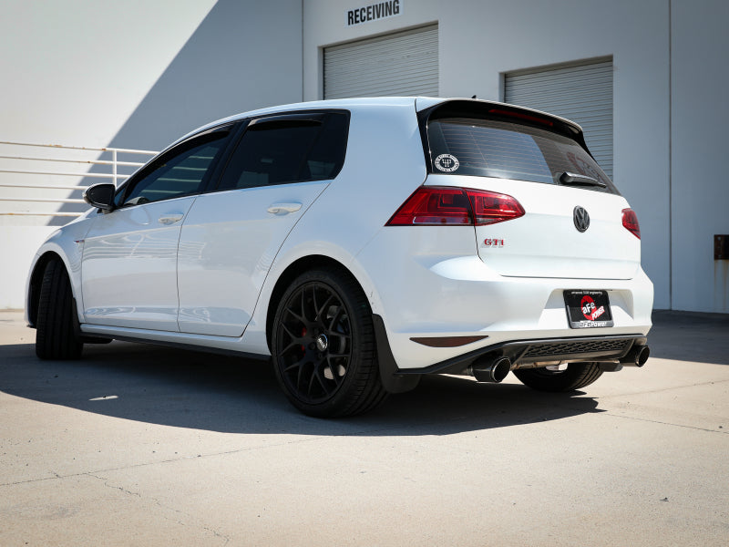aFe MACH Force-Xp 3in to 2-1/2in Stainless Steel Axle-Back Exhaust Carbon - 15-17 Volkswagen GTI - Shifted Motorsports