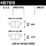 Hawk 15-17 Audi A3/A3 Quattro HPS 5.0 Rear Brake Pads