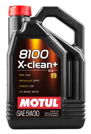 Motul 5L Synthetic Engine Oil 8100 5W30 X-CLEAN Plus