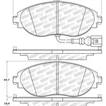StopTech 14-18 Audi S3 Street Select Front Brake Pads
