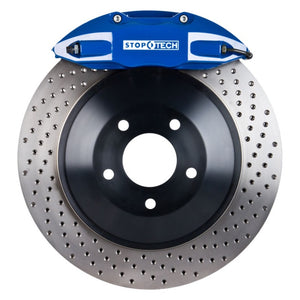 StopTech 99-05 VW Golf/GTi/Jetta Front BBK 1PC Touring 312/ST41 Blue Caliper 328x28 Drilled Rotor