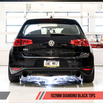 AWE Tuning VW MK7 GTI Touring Edition Exhaust - Diamond Black Tips